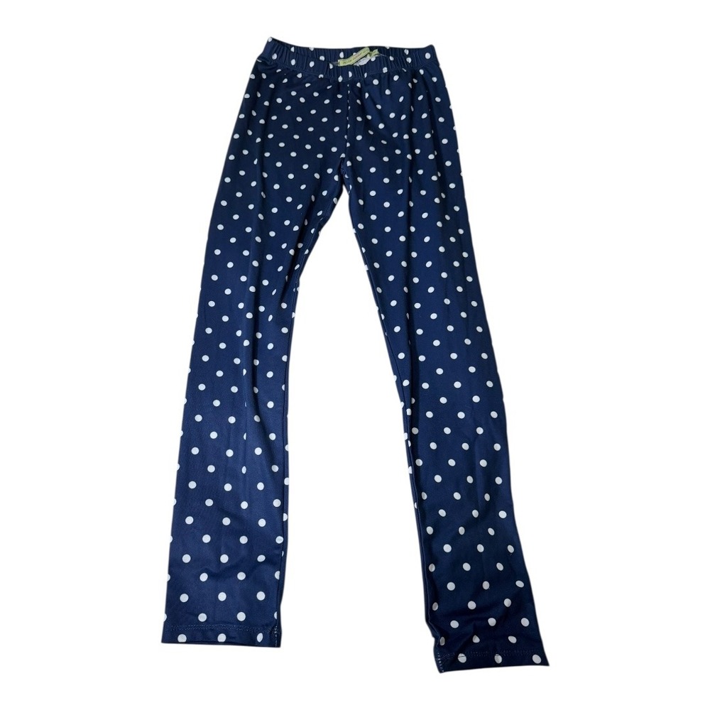 Preppy Millie Loves Lily Leggings Slim 12 Blue‎ Polka Dot Elastic Waist Casual